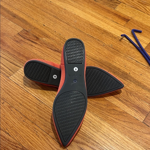 NWT Rothy's Vibrant Coral Orange pointed flats - Picture 4 of 6